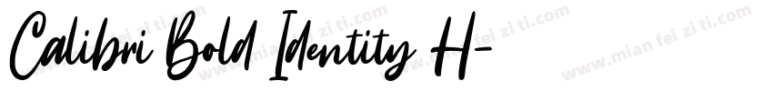 Calibri Bold Identity H字体转换